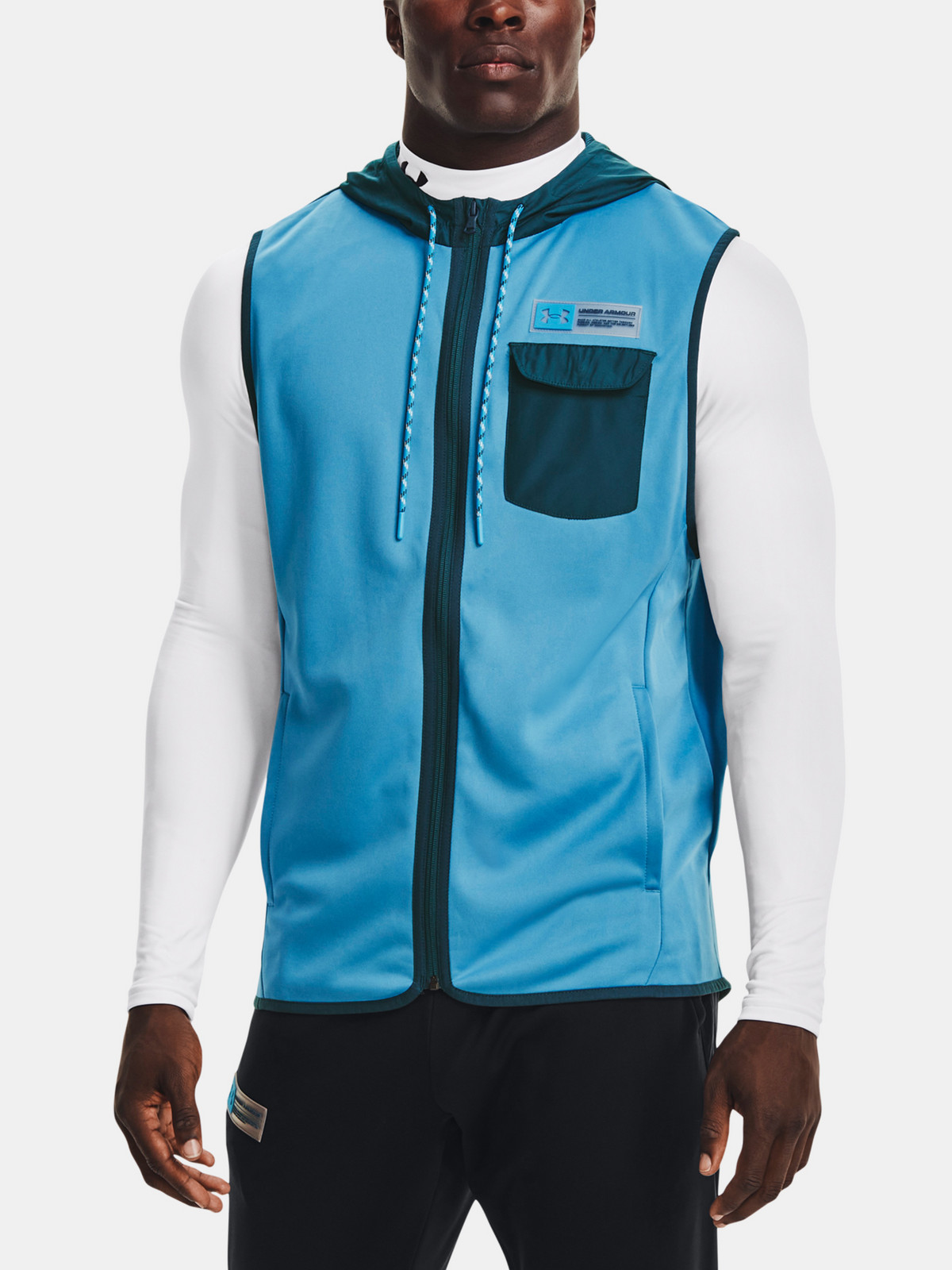 Under Armour Vesta UA AF STORM HOODED VEST-BLU - Pánské