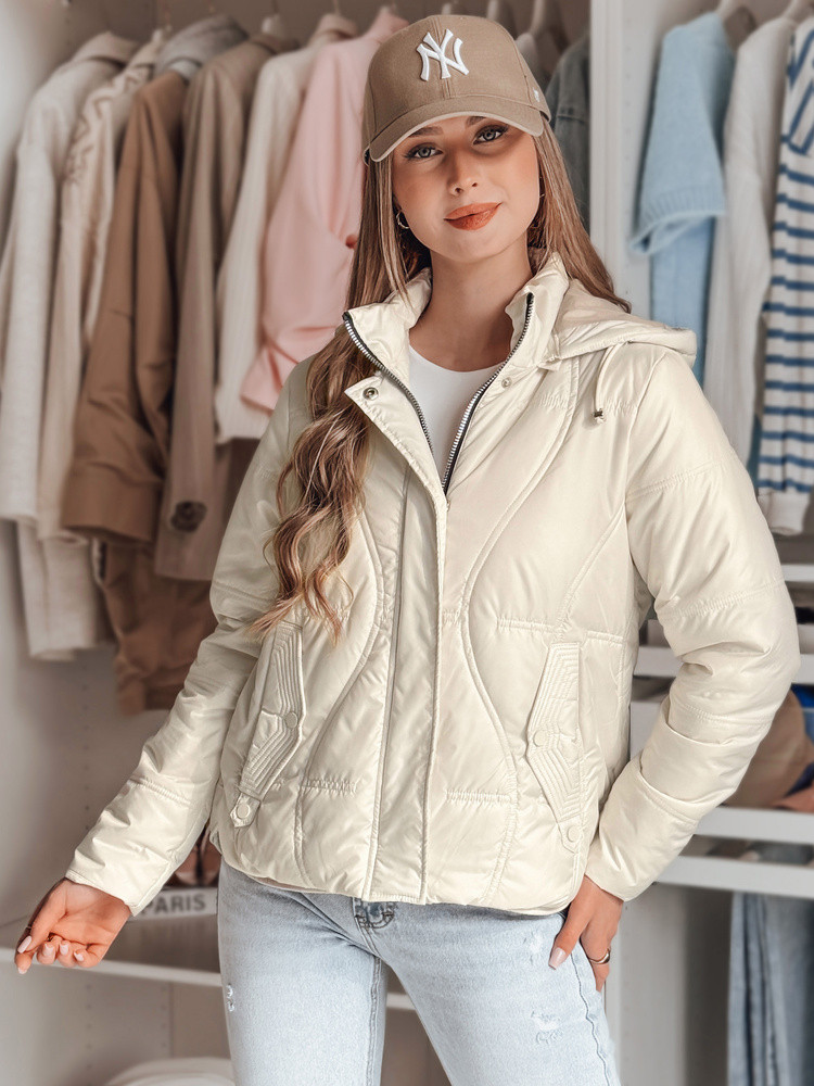 Kurtka damska przejściowa pikowana MARISSIA biała Dstreet