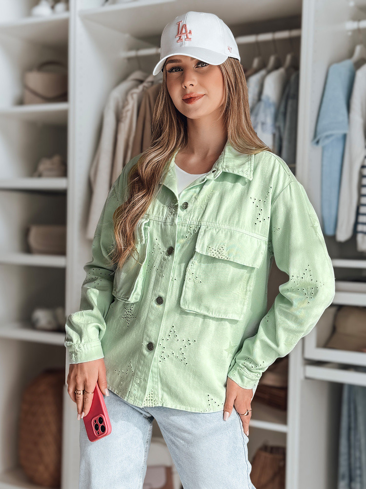 Kurtka damska przejściowa one size w gwiazki STRASHINE miętowa Dstreet