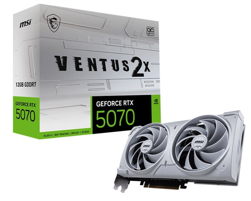MSI GeForce RTX 5070 12G VENTUS 2X OC WHITE, RTX 5070 12G VENTUS 2X OC WHITE