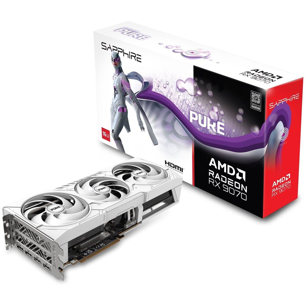 SAPPHIRE PURE AMD RADEON RX 9070 GAMING OC 16GB, 11349-02-20G
