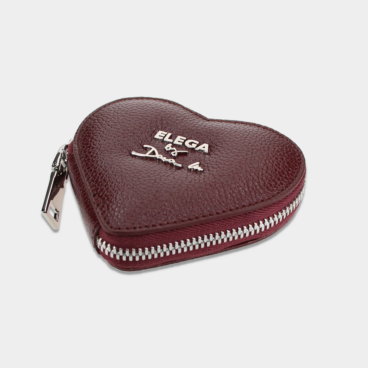 ELEGA by Dana M Peněženka na mince bordó/stříbro