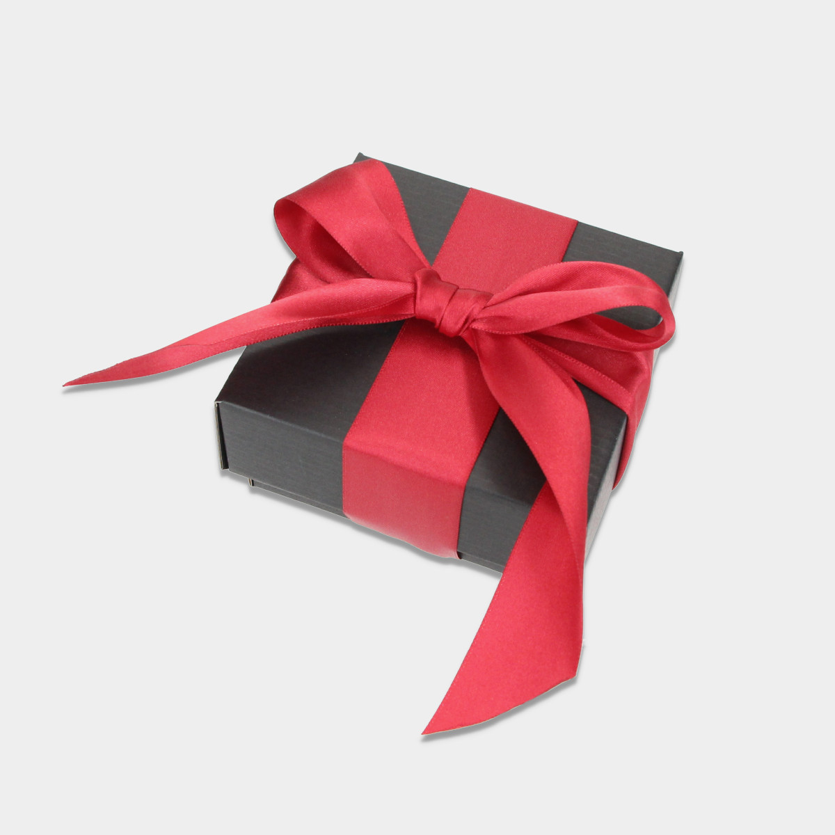 Dárková krabička MINI černá, bordó stuha