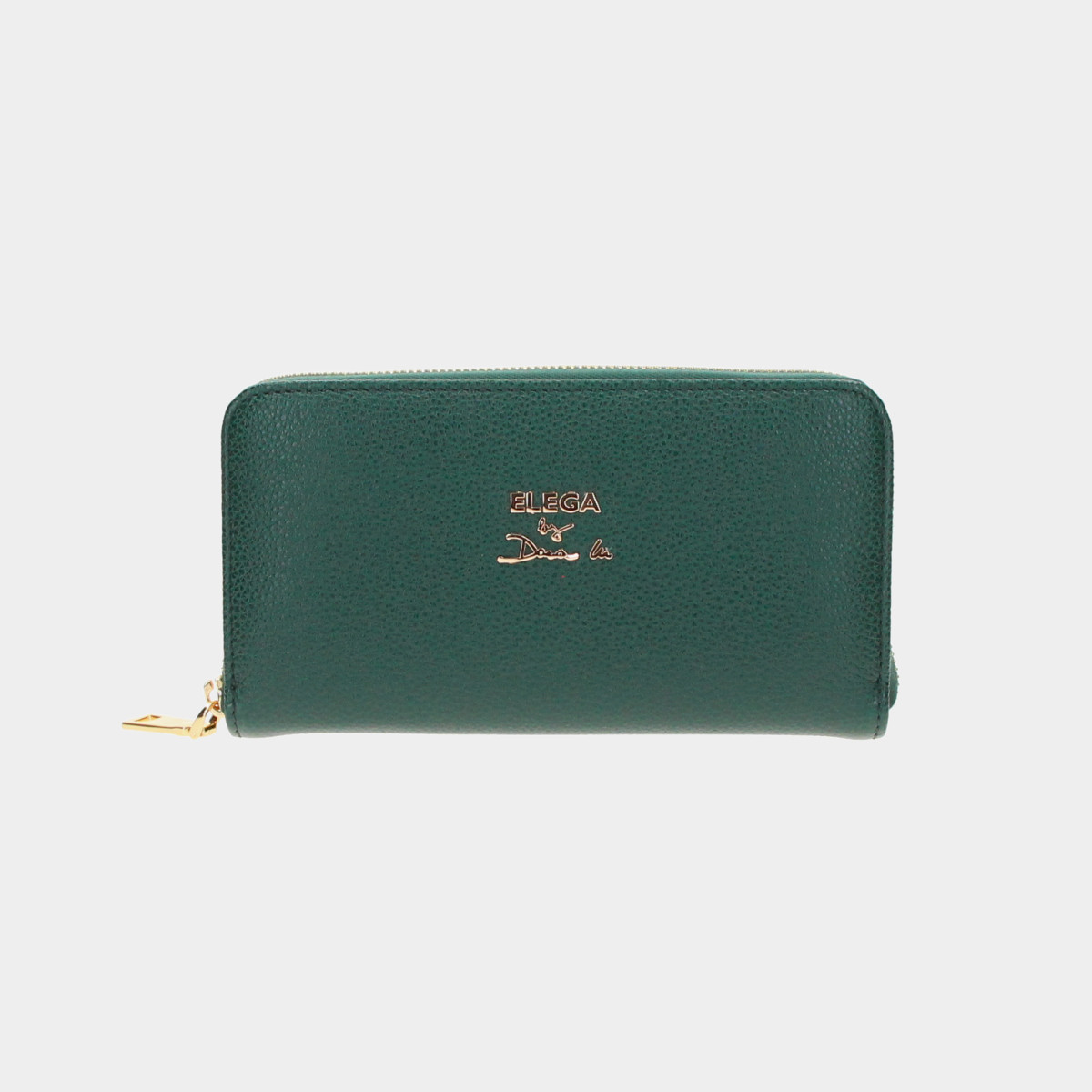 ELEGA by Dana M Velká zipová peněženka Louvre zelená/zlato