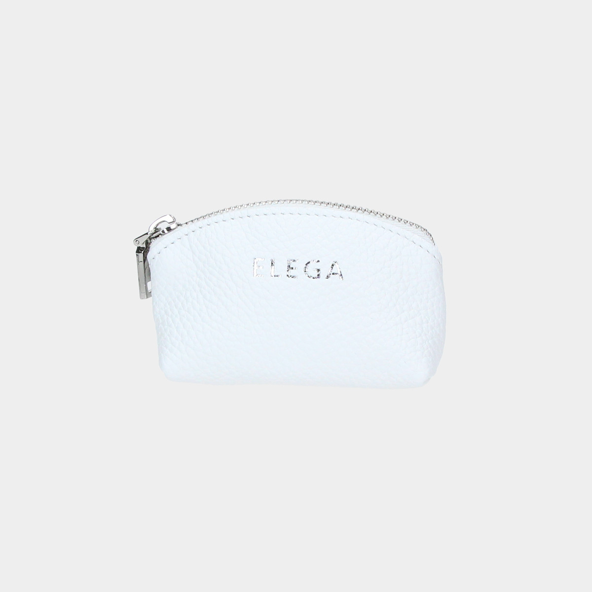 Klíčenka zipová Mobi bílá/stříbro