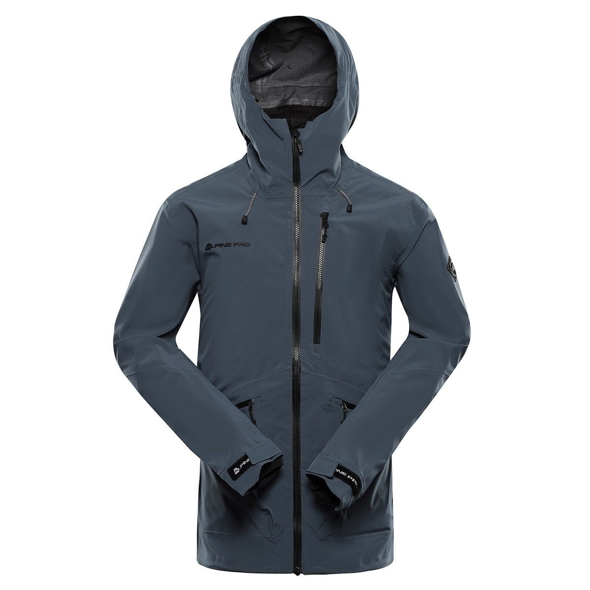 Pánská nepromokavá bunda s ptx membránou alpine pro zarr tmavě šedá xs