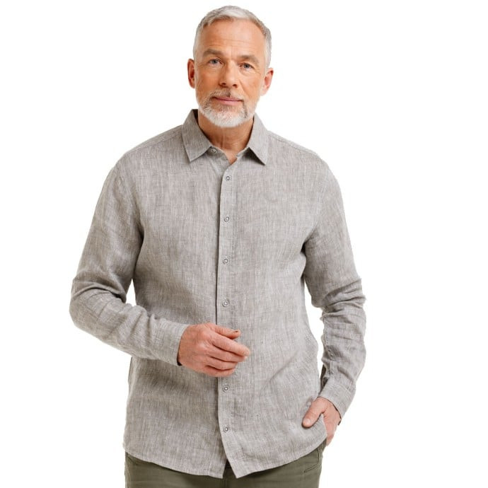 Bushman Pánská lněná košile Raaf, olivová M