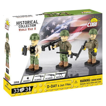 Cobi 3 figurky s doplňky D-DAY, 33 k