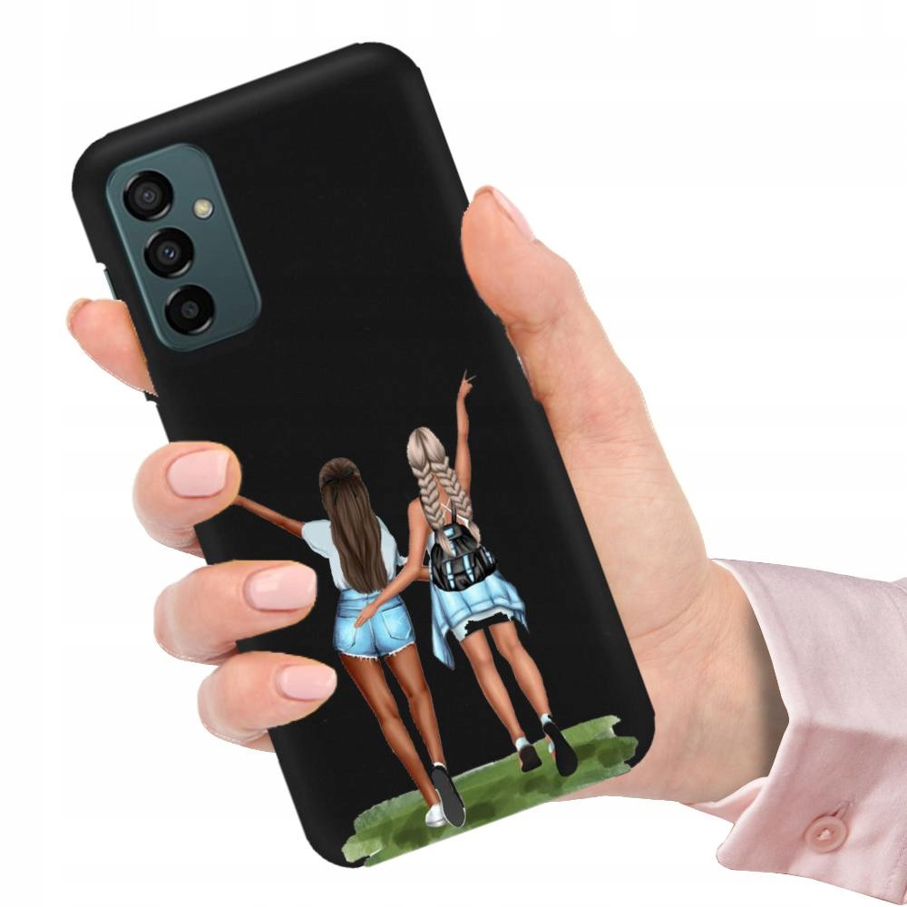 Pouzdro Matné Černé Pro Samsung M13 4G Ženské Vzory