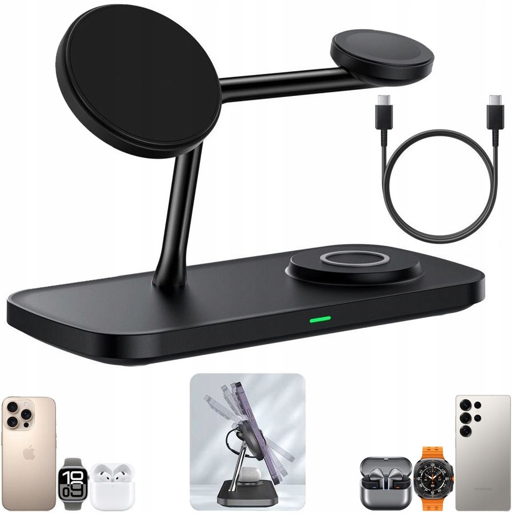 Stanice 3v1 s MagSafe nabíječkou 15W pro Apple iPhone 16/15 AirPods Watch