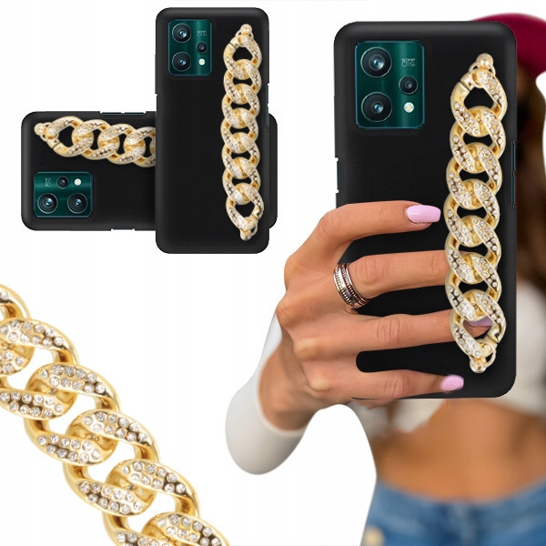 Pouzdro Blink Mat pro Realme 9 Pro Plus Řetěz Zlaté