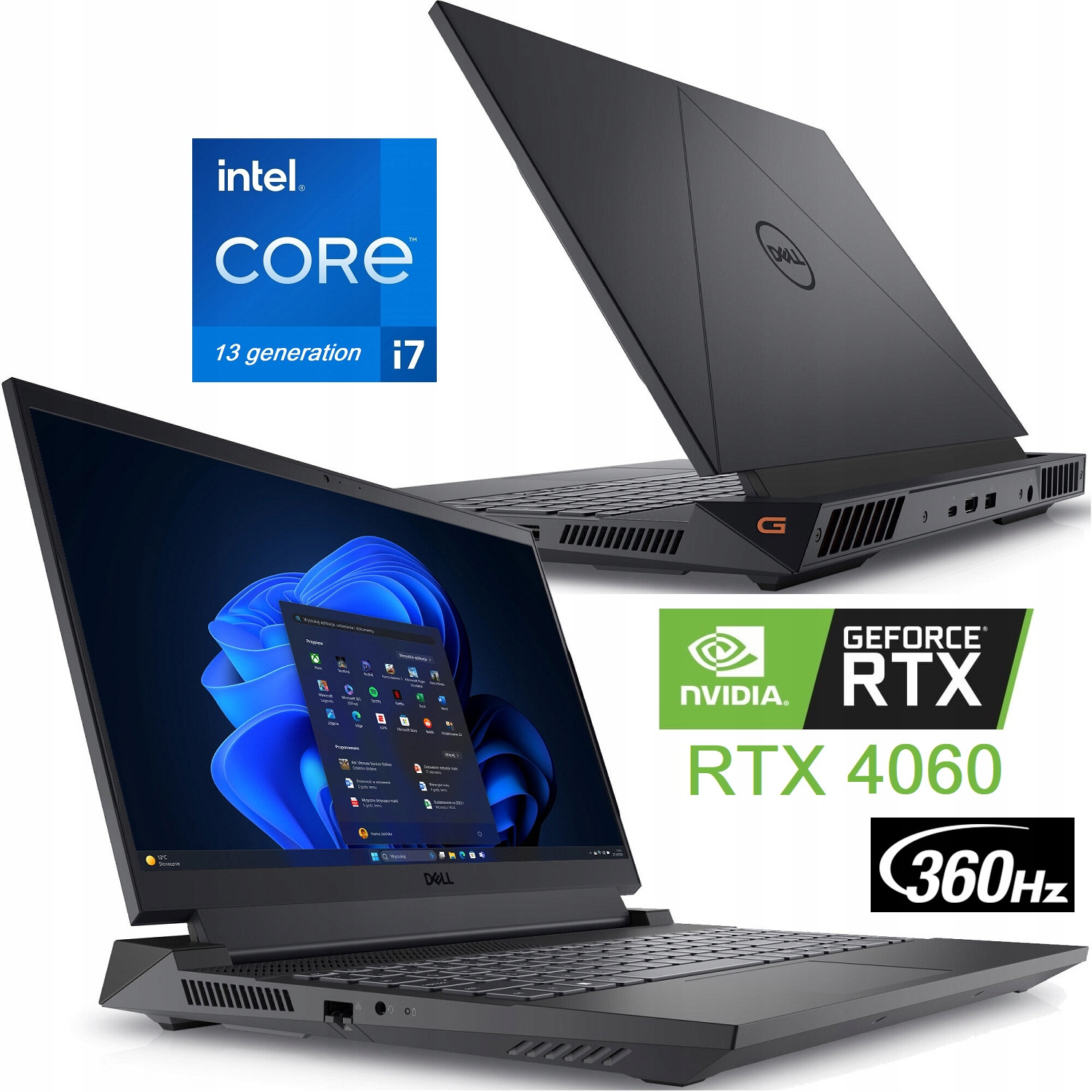 Notebook Dell G15 5530 15,6 Fhd 360Hz i7-13650HX 16GB SSD1TB RTX4060 W11