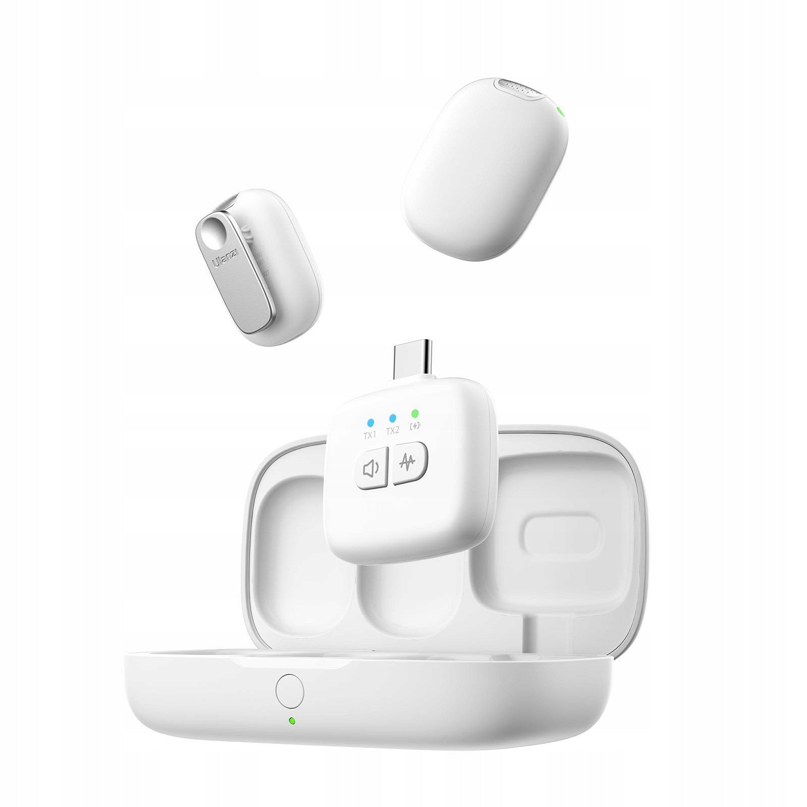 2x Bezdrátový mikrofon Ulanzi A30 3v1 na Usb-c Lightning Mini Jack 3,5 mm