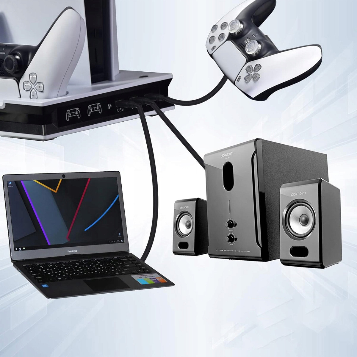 Multifunkční Nabíjecí Stanice, Chladicí Podložka, Nabíječka PS5