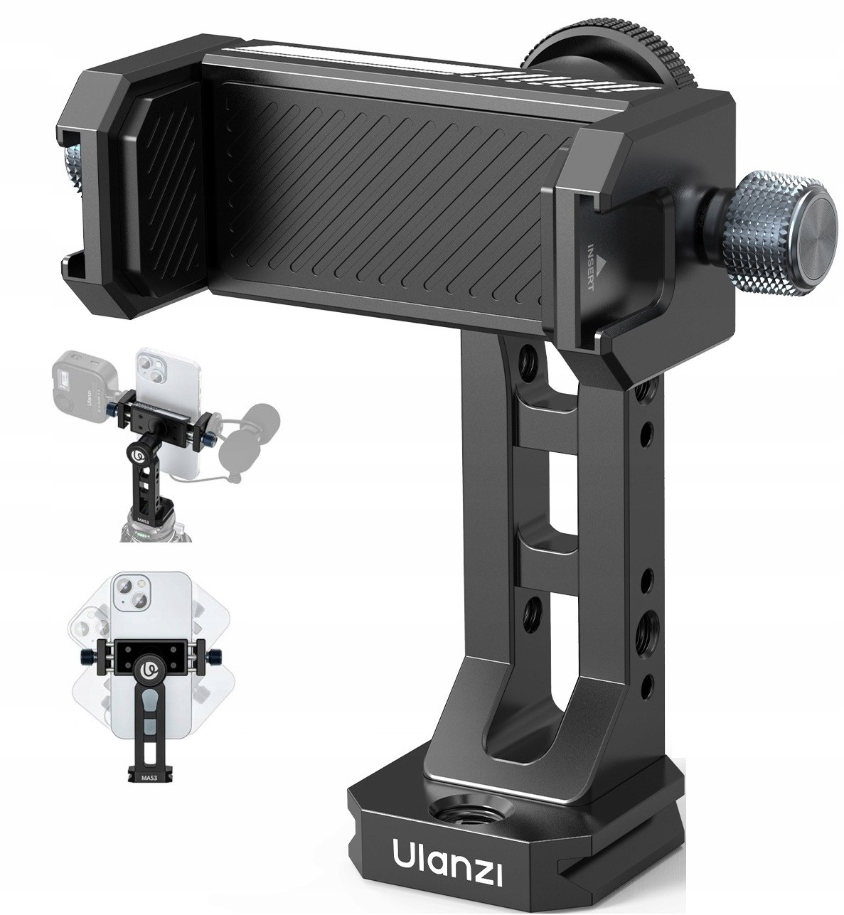 Držák na stativ Ulanzi MA53 360s 2x Iso 1/4 3/8 Arca Swiss Uka pro telefon