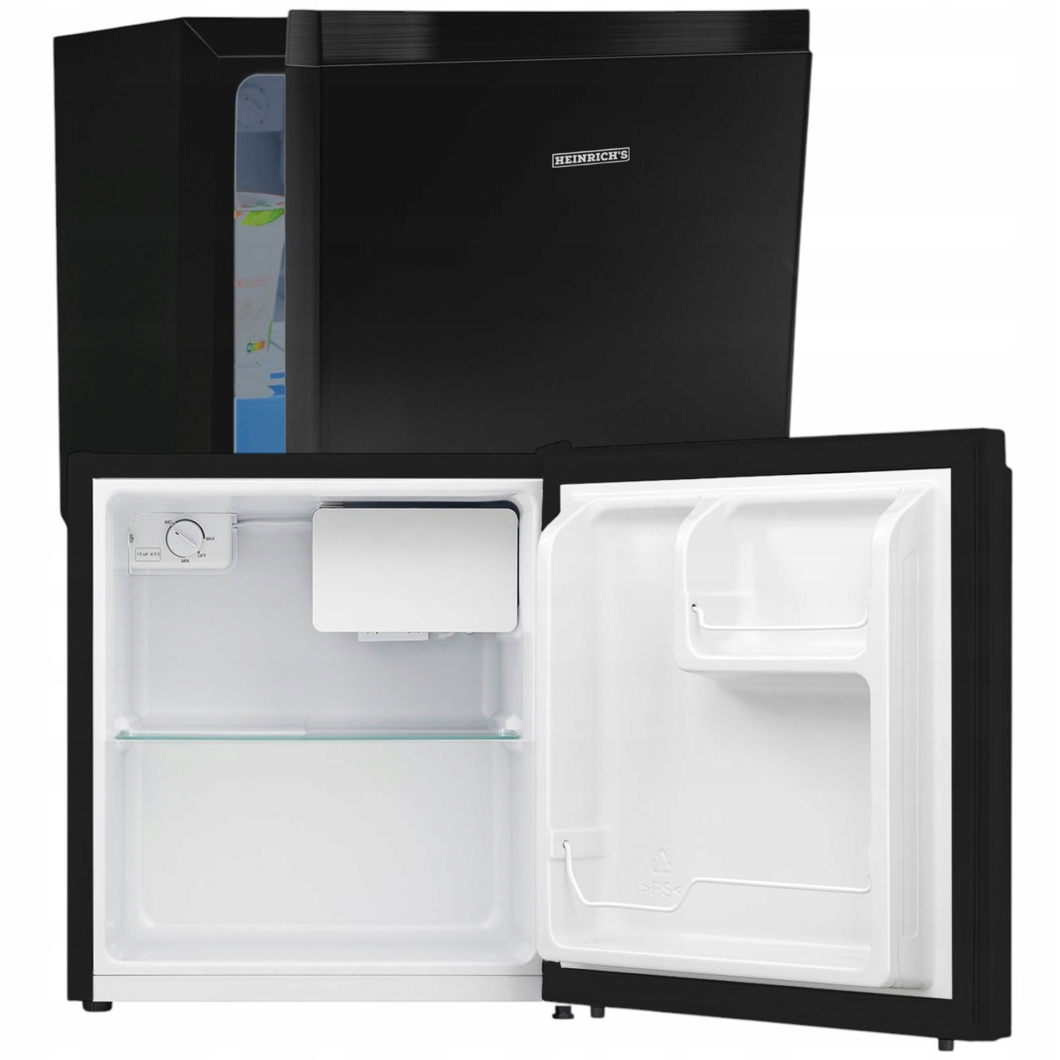 Chladnička lednička s mrazákem jednodveřová Heinrich's Hkb 4188 Si Černá