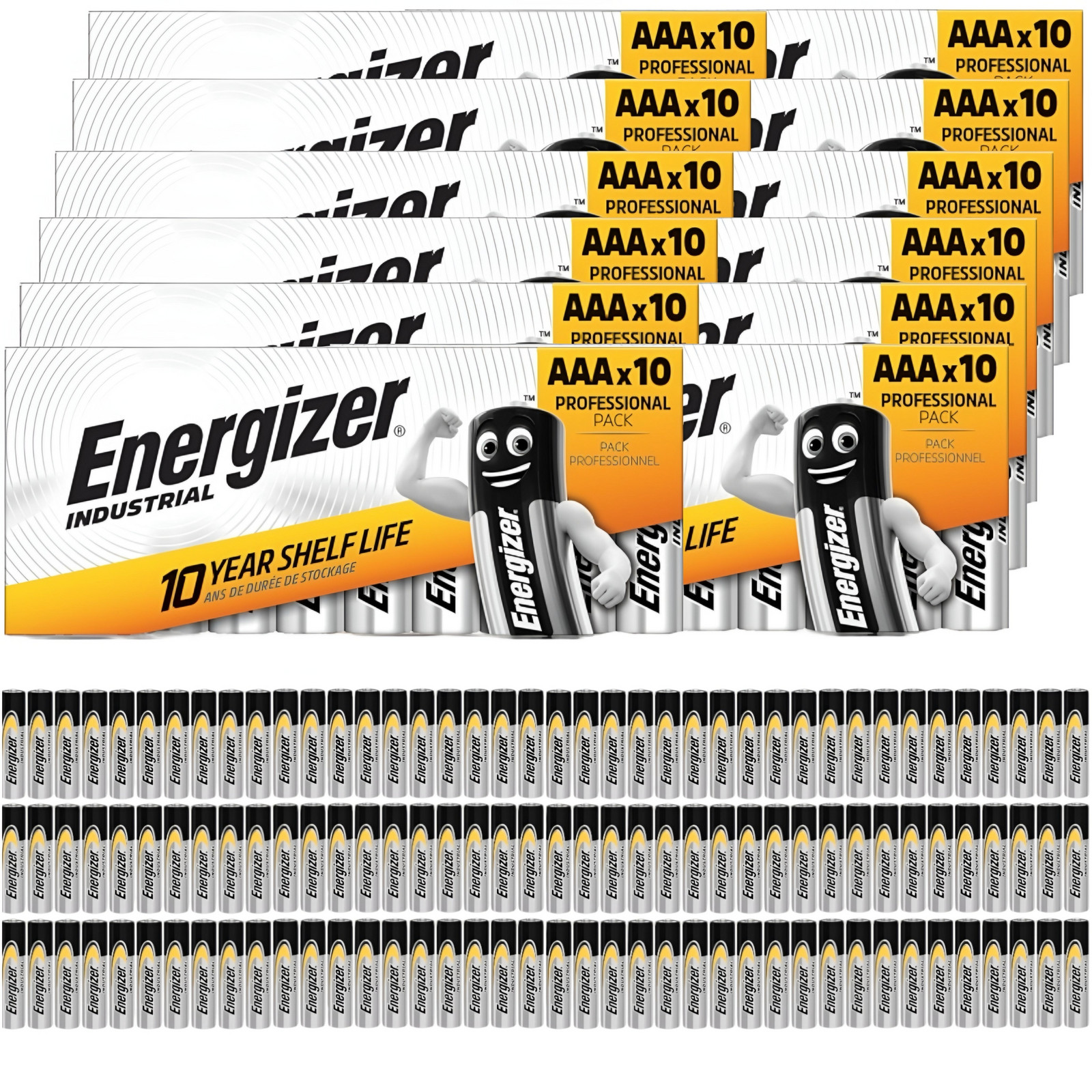 Alkalická baterie Energizer Industrial Aaa LR03 malý prstík 1.5 V 120ks