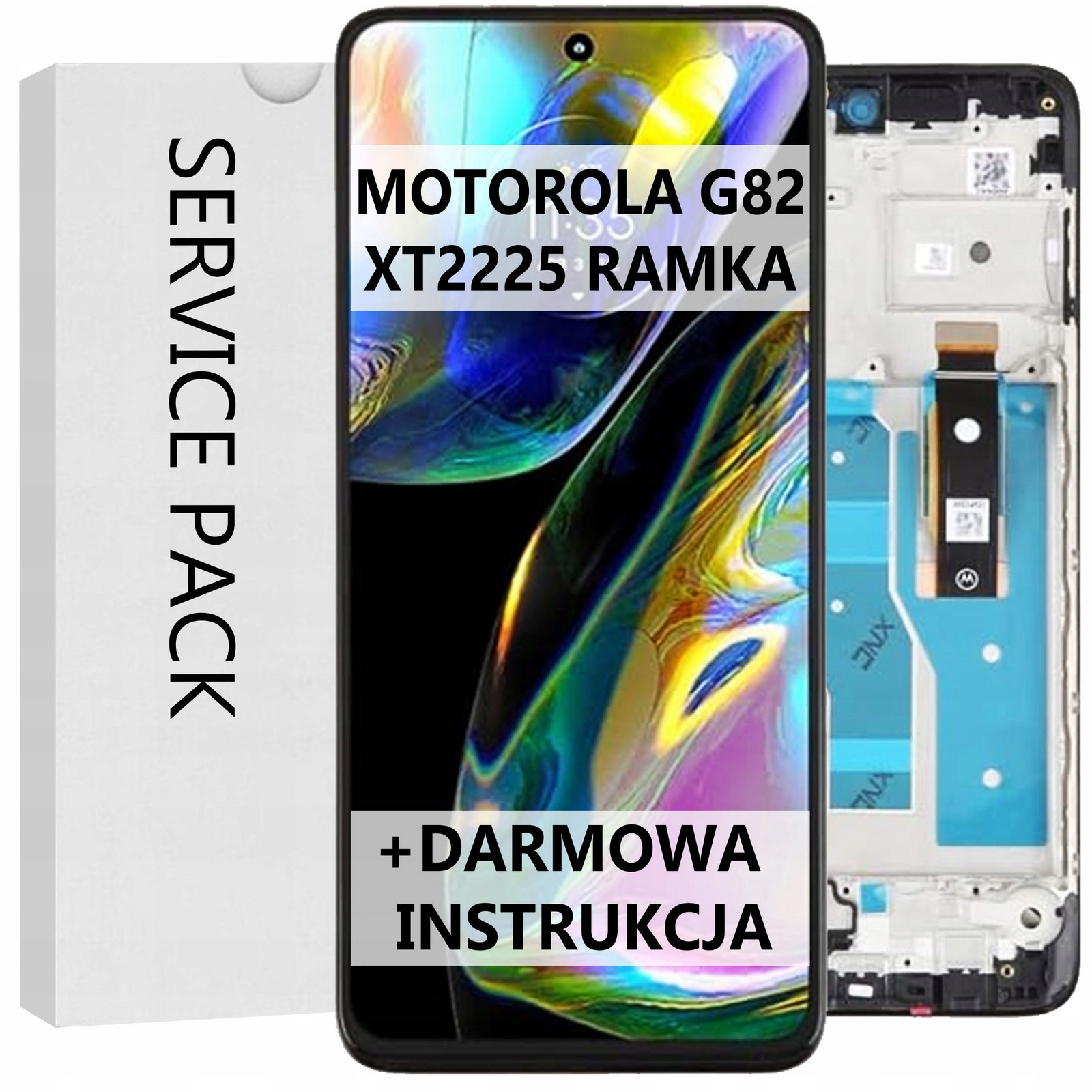 Servisní Balíček Displej Pro Motorola Moto G82 XT2225 Rám Bezplatný Návod
