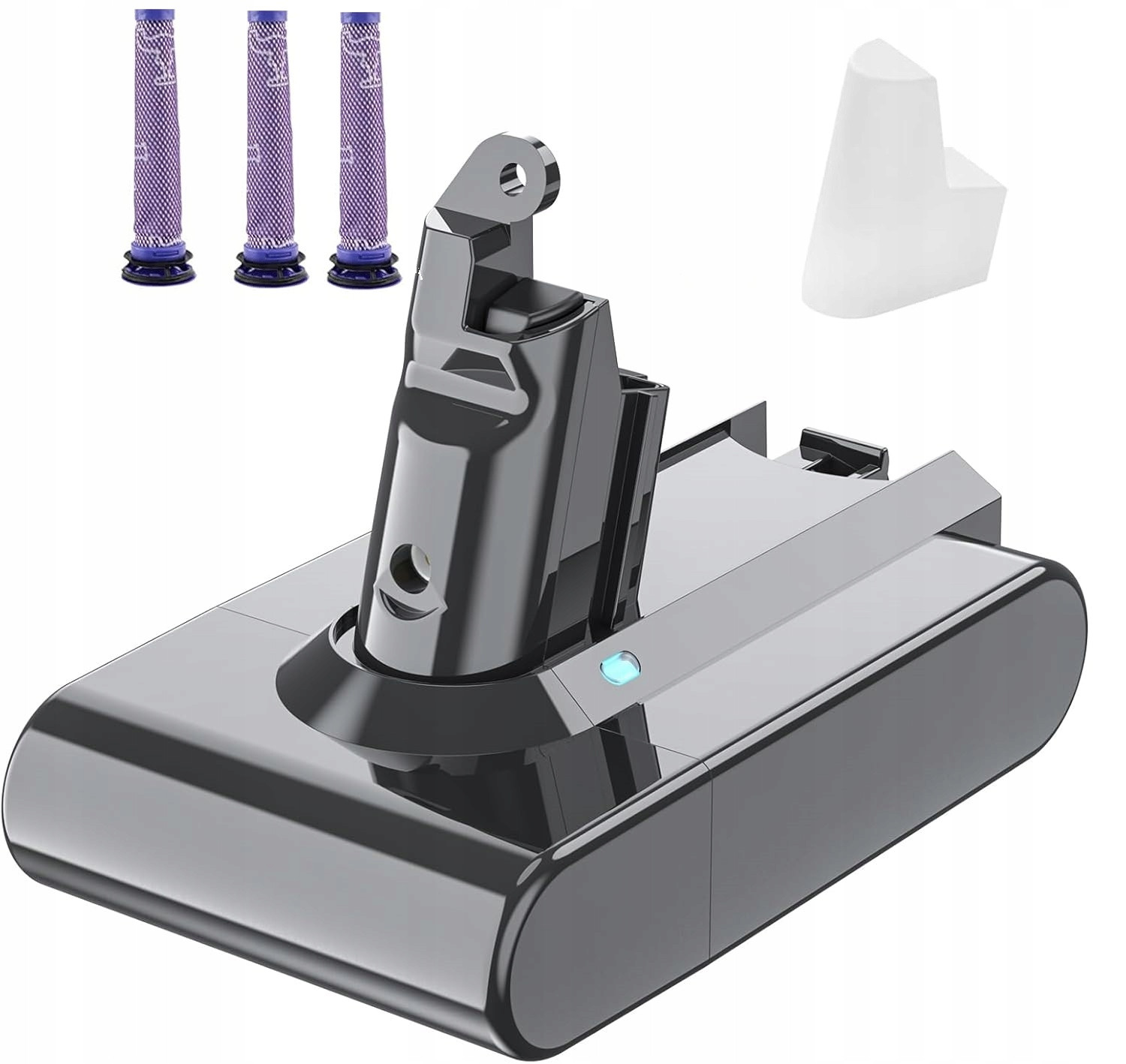 Baterie Akumulátor Pro Dyson V6 21,6 V, 6000 mAh 3 Filtry Náhrada