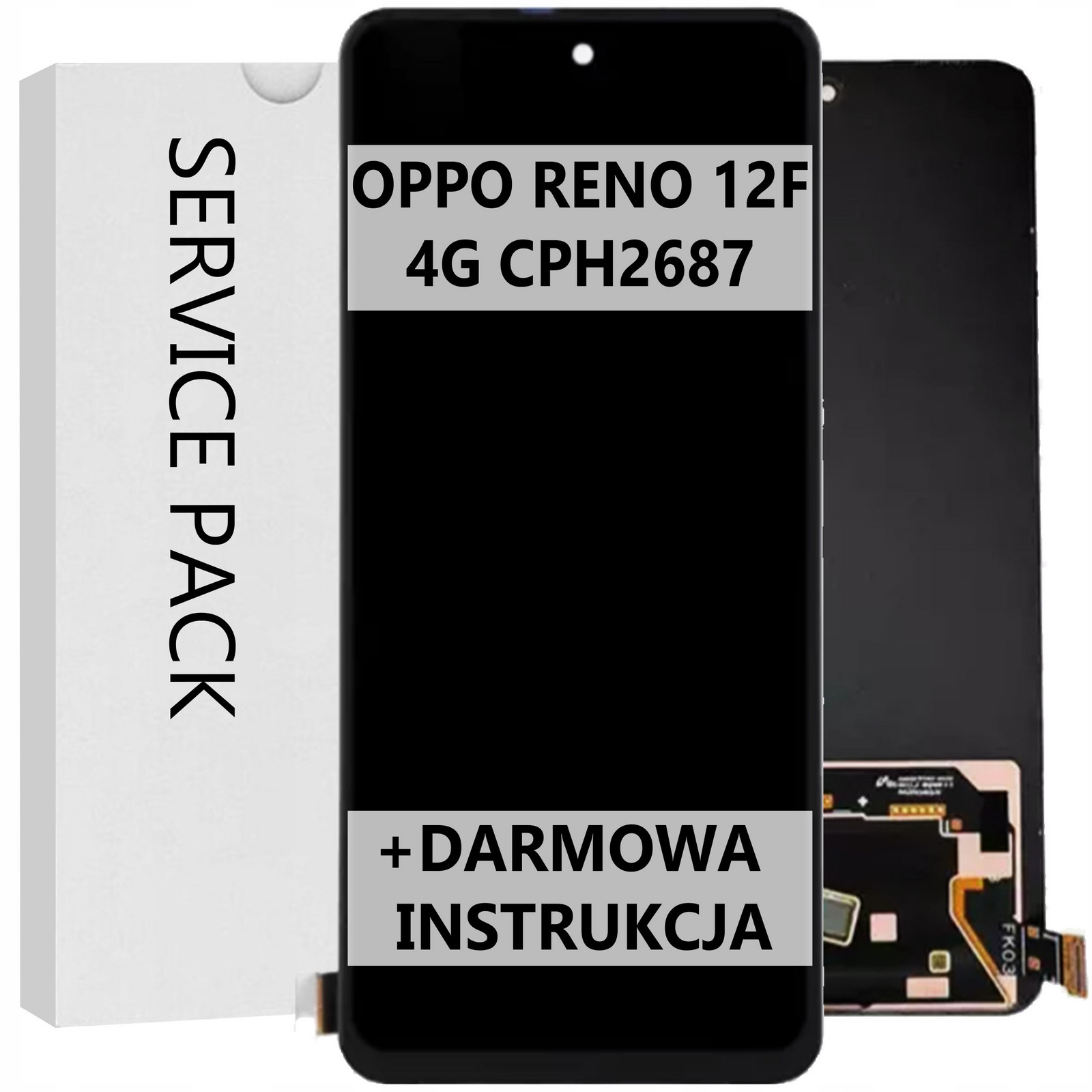 Service Pack Displej Pro Oppo Reno 12F 4G CPH2687 Bezplatný Návod