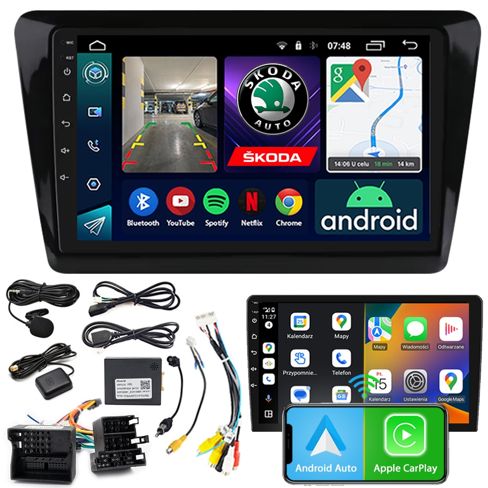 Rádio Navigace Android RS-305 Skoda Rapid 2012-2020 2GB 9