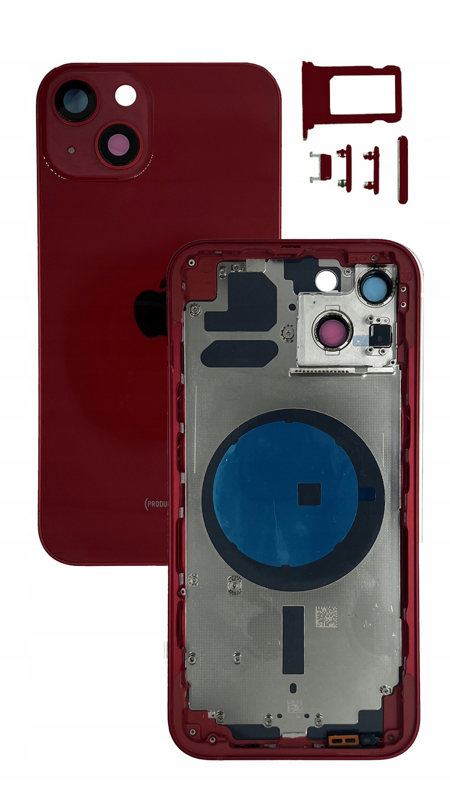 Kompletní pouzdro Červené pro Apple Phone 13, zadní panel s rámečkem