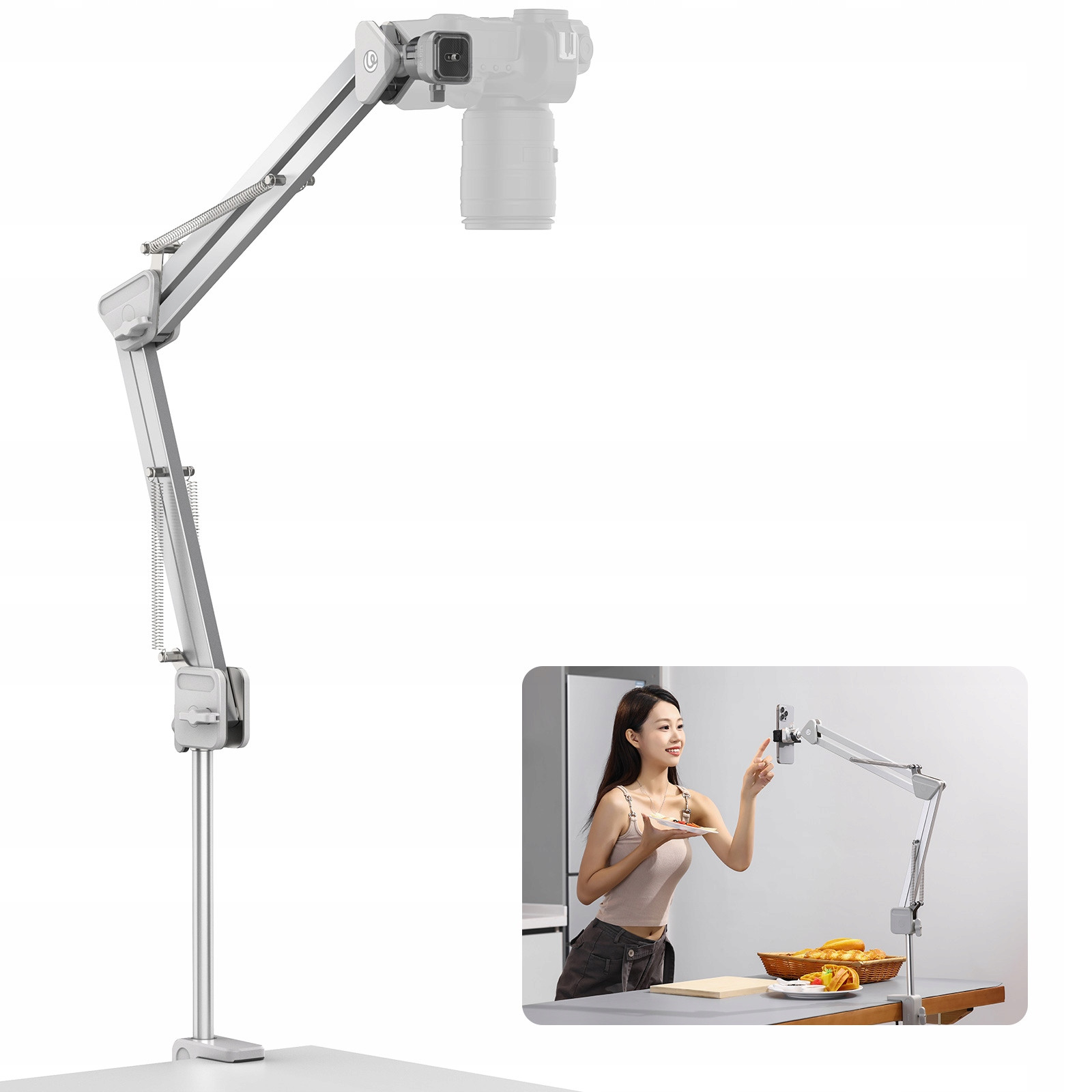 Studiový stolní držák Rameno Stativ Vlog pro fotoaparát Kamery Lampy Ulanzi