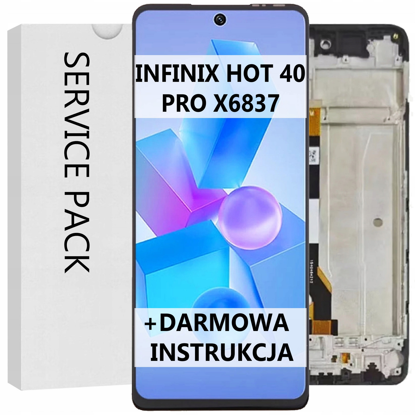 Service Pack Displej Pro Infinix Hot 40 Pro X6837 Rámeček