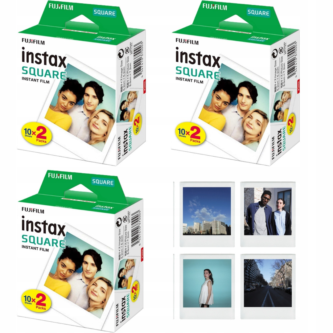 Sada náplní Instax Square pro Instaxa fotoaparát SQ1 SQ40 Fujifilm 60 fotografií