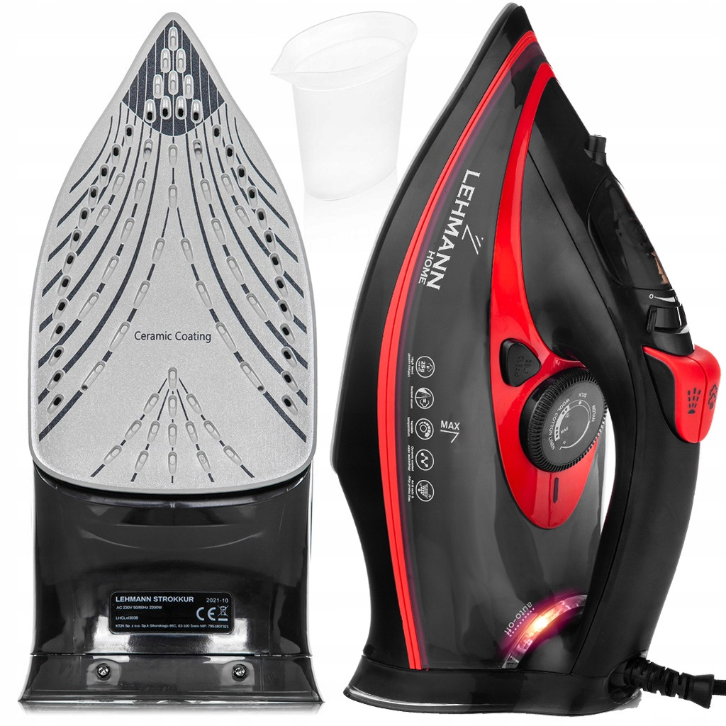 Silná Žehlička Parní Žehlička Hasič 3000W 9v1 Anti-drip 150CM 140G/MIN