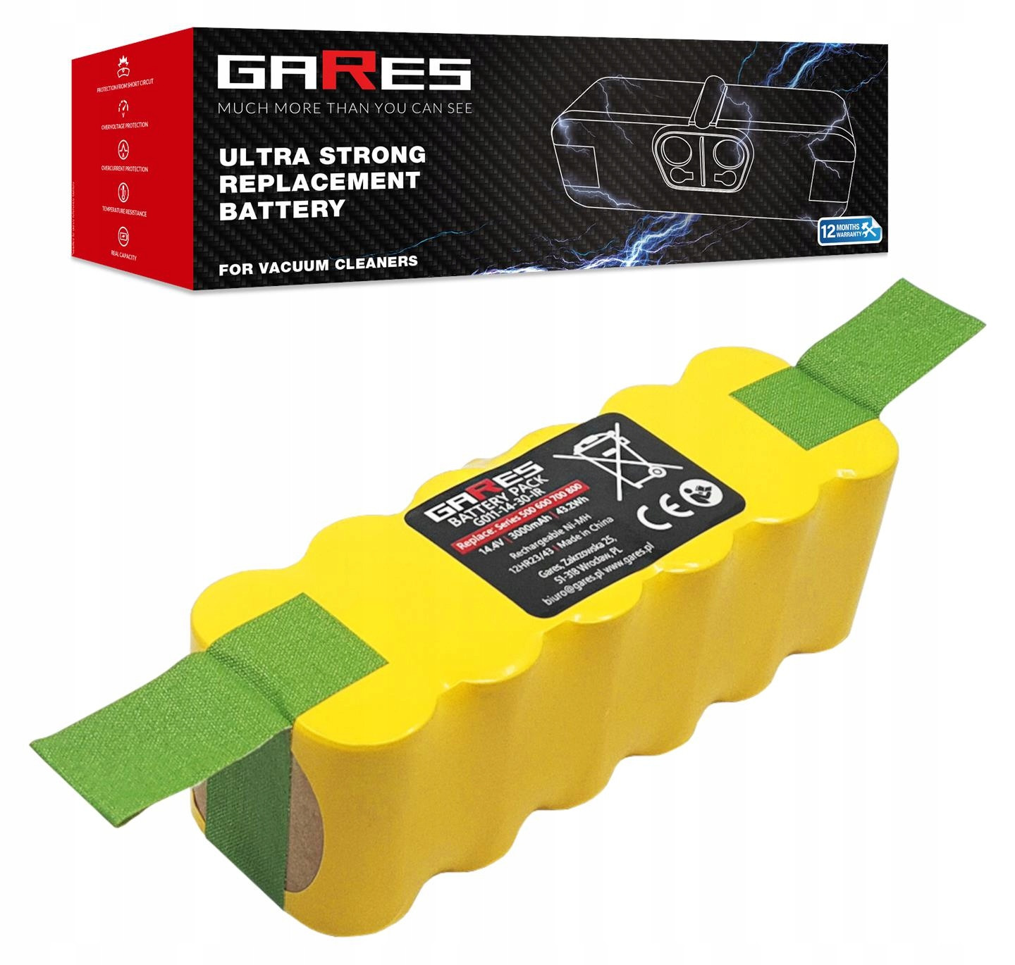 Baterie Akumulátor pro iRobot Roomba 785 786 790 772e 776p 786p 14,4V 3Ah