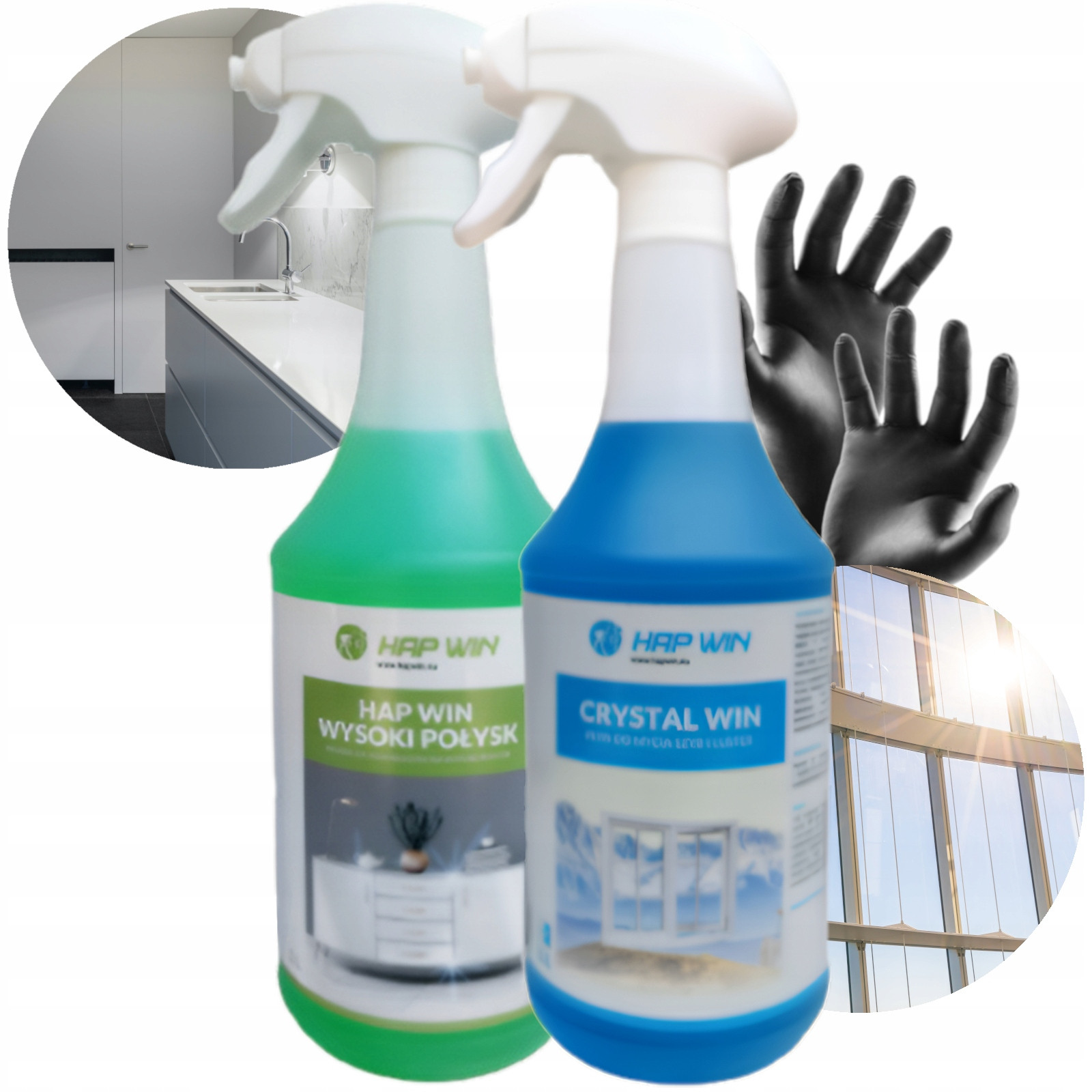 Sada Hap Win Na Lakovaný Nábytek Na Mytí Skel Luter 2X1000ml