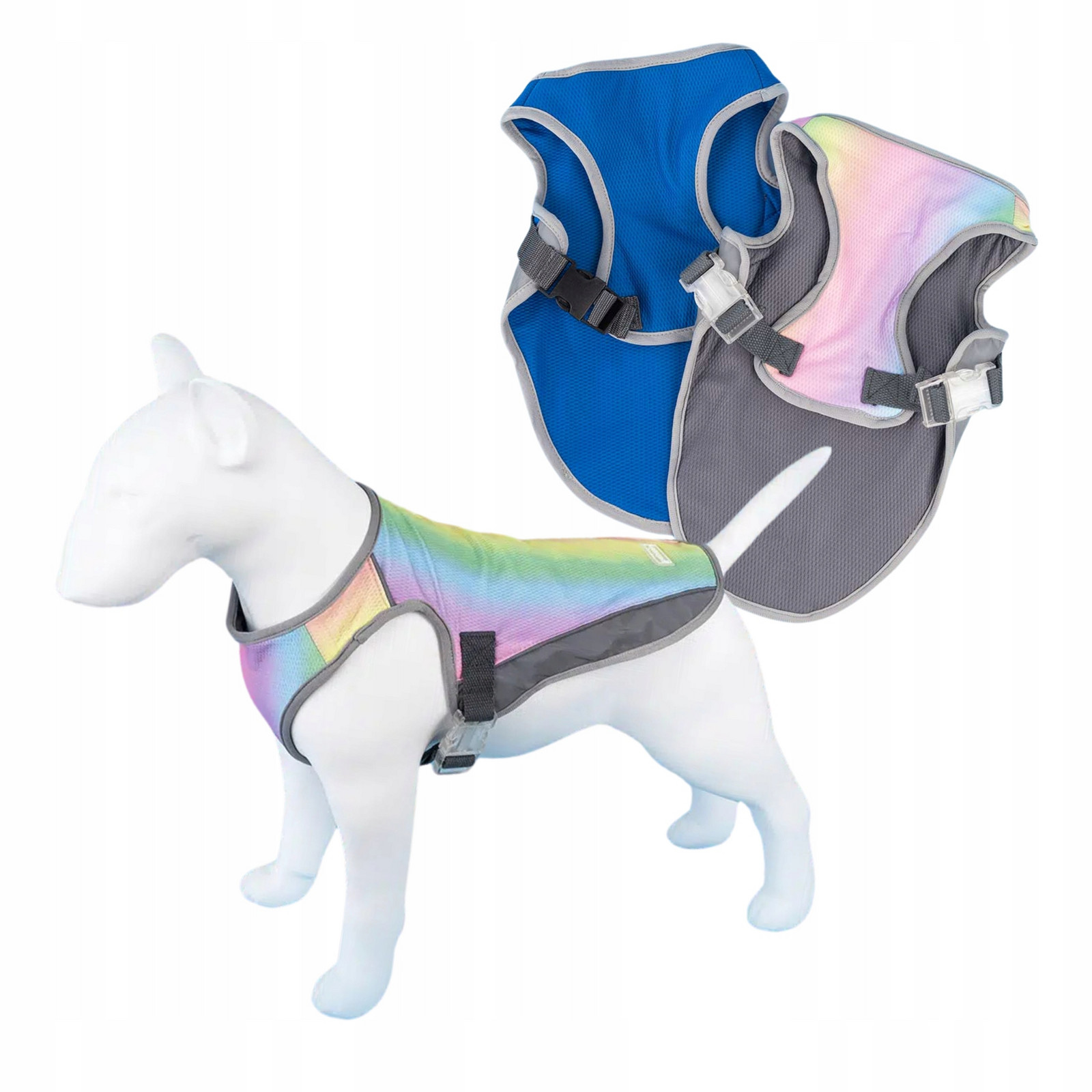 Chladící vesta pro psa Becool XXL Duhová