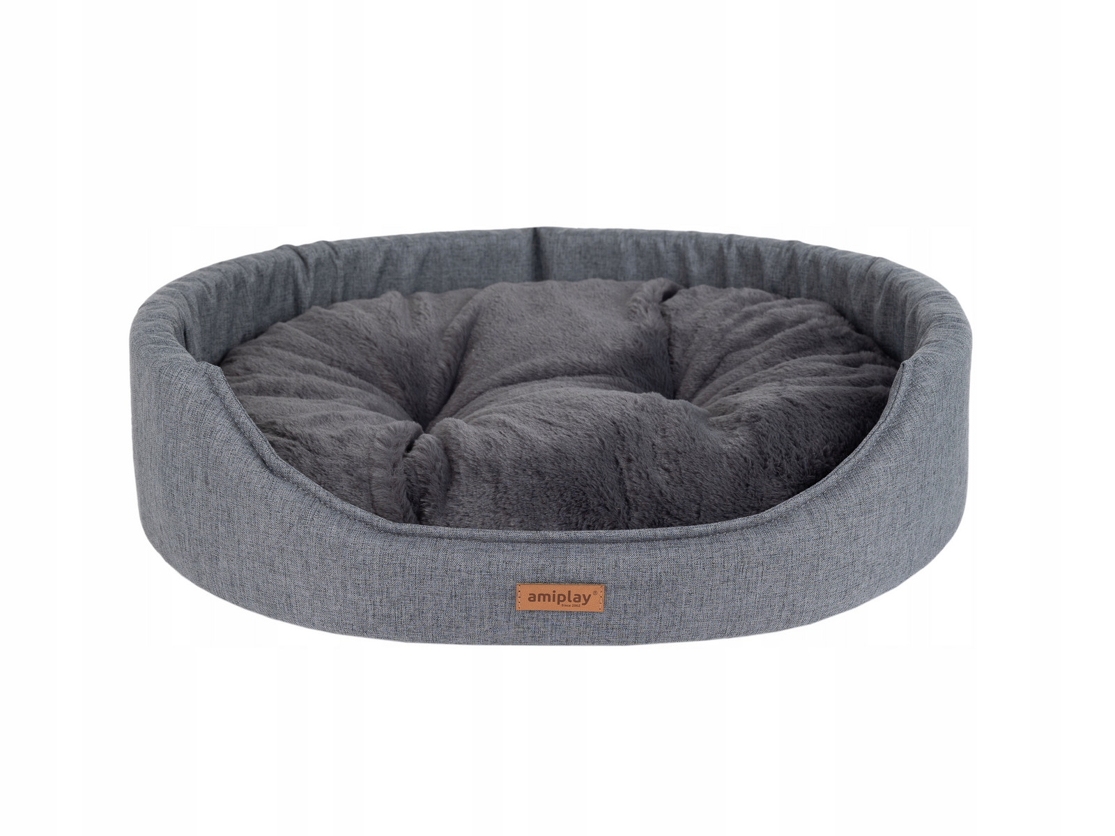 Amiplay Pelíšek oválné Como L Grafitové