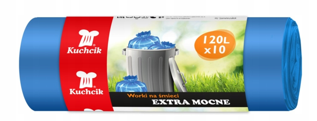 Kuchcik, Pytle na odpadky 120L Ldpe extra pevné se stahovací páskou