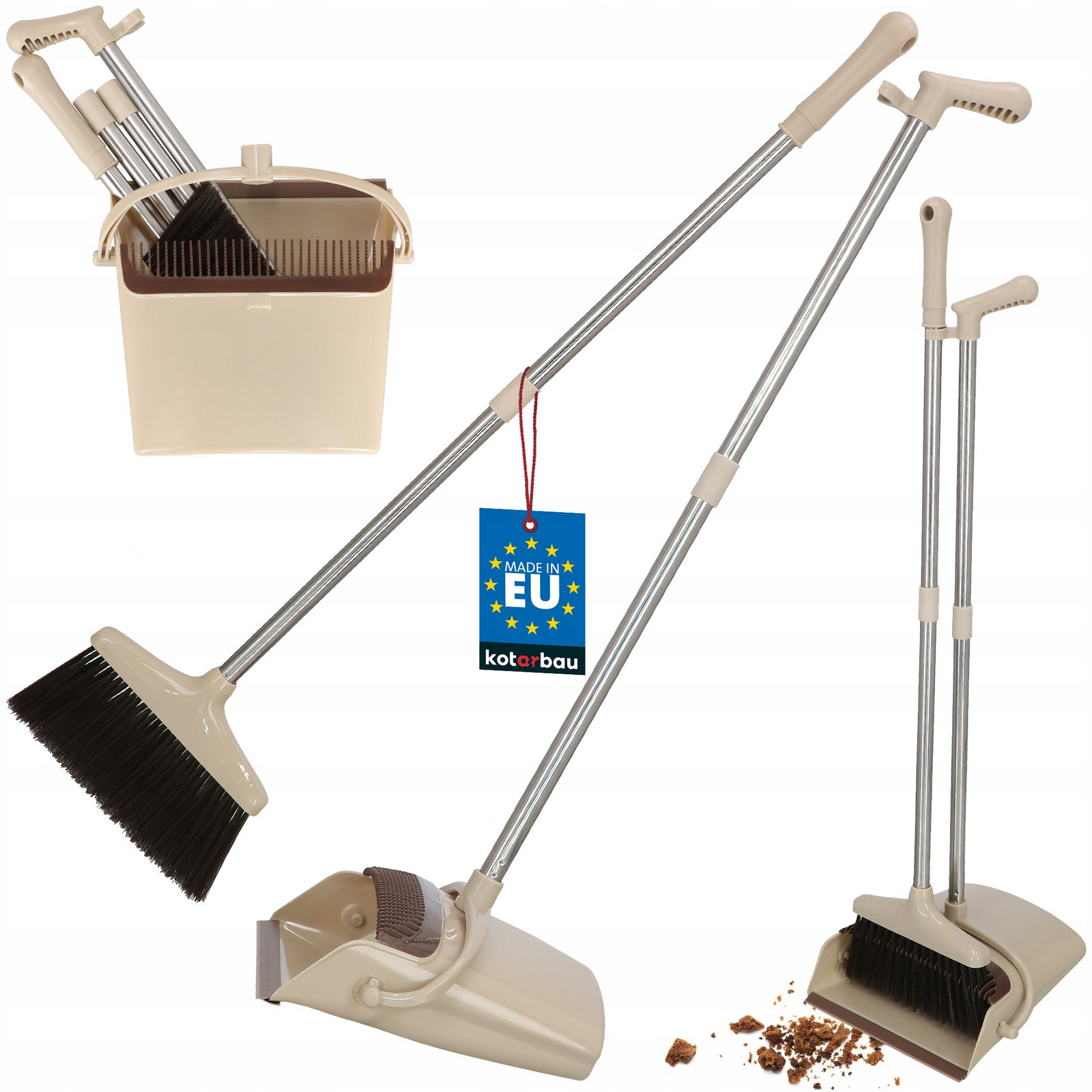 Sada Popelnice Smeták Leniuch Smetáček Lopatka Na Úklidové Tyči