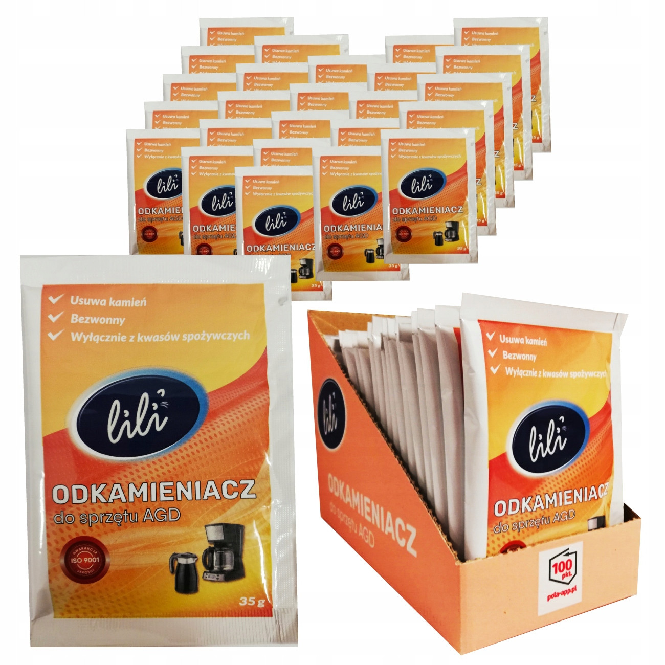 Odvápňovač Pro Kávovar Rychlovarné Konvice Domácí Spotřebiče Silný Univerzální 25x35g Radziemska