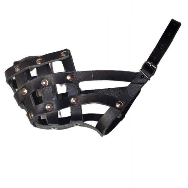 Palkar kožený náhubek pro psy vel. 6 40 cm x 11 cm černá