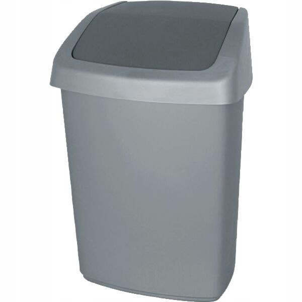 Koš s otočným víkem 25 l, šedý