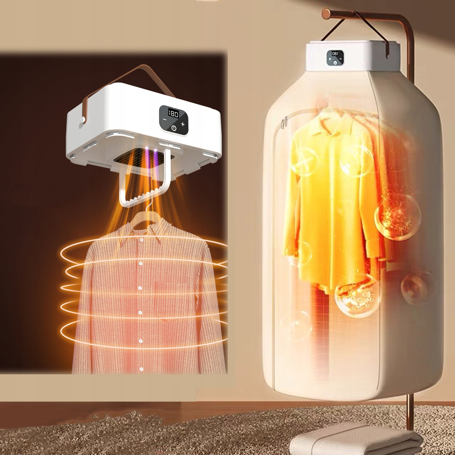 Sušič Prádla Elektrický Efektivní Přenosný A Domácí S Časovačem