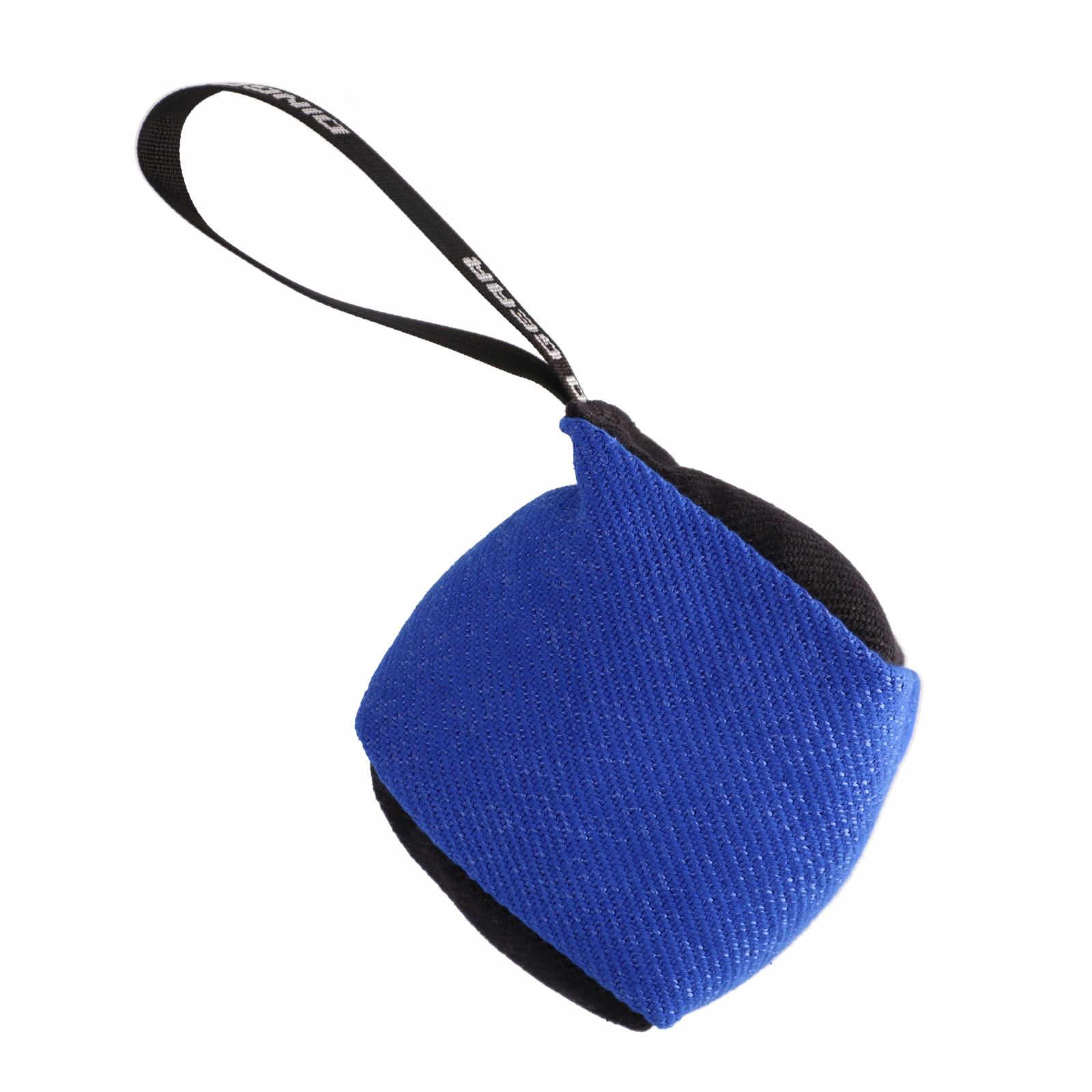 Dingo Gear Přetahovadlo s rukojetí 10x10 cm „kostka“ modrý