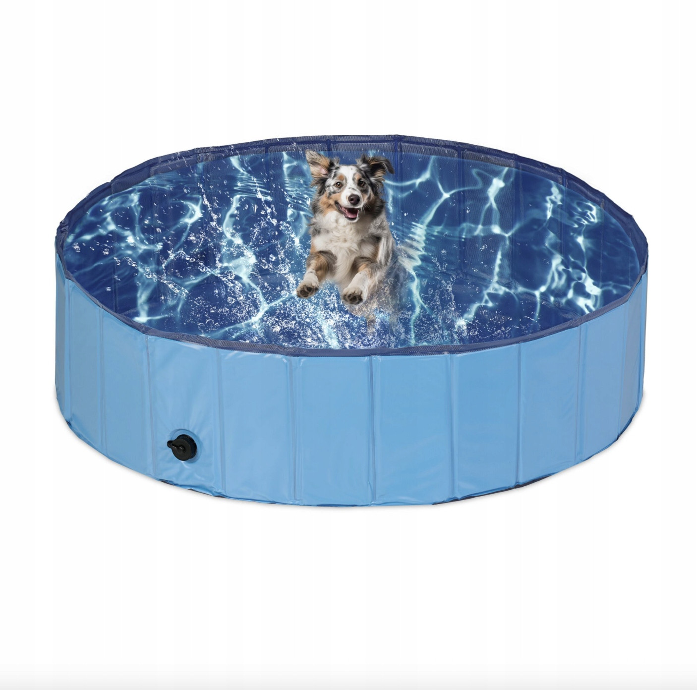 Bazén pro psa modrý L 30 x 120 cm s vypouštěcím ventilem