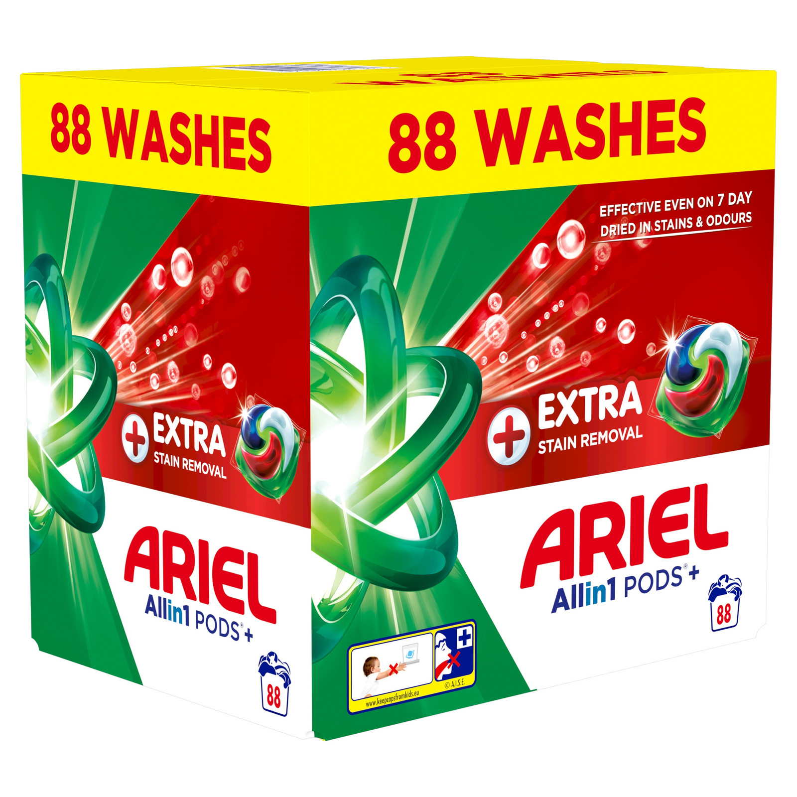 Ariel Plus Extra Stain Rem.gel.kaps.na praní 88ks