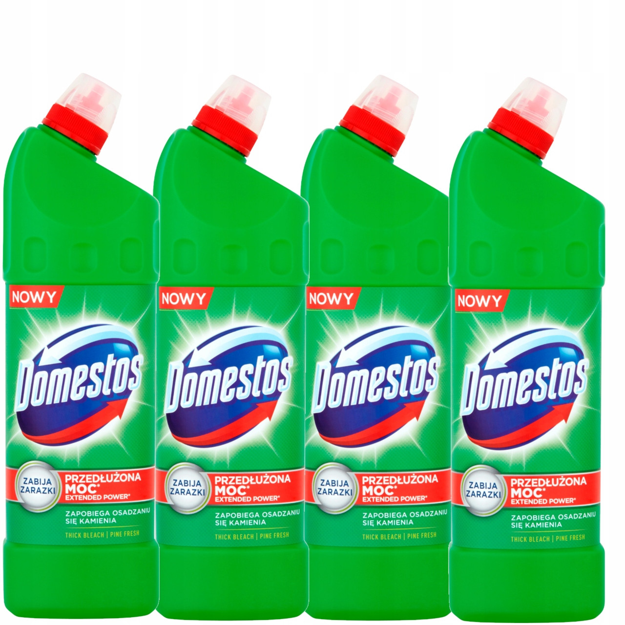 Domestos Pine Fresh Gel na Wc Bělidlo 1L x4