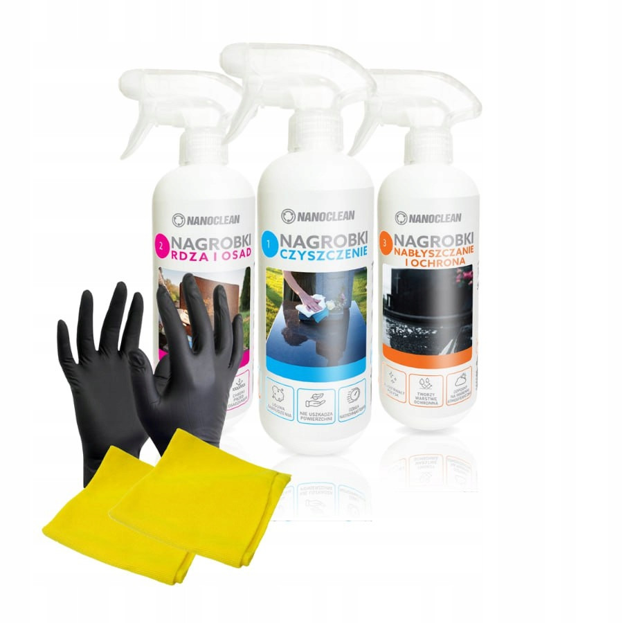 Nanoclean čištění, údržba náhrobků, kompletní sada – 5 dílů