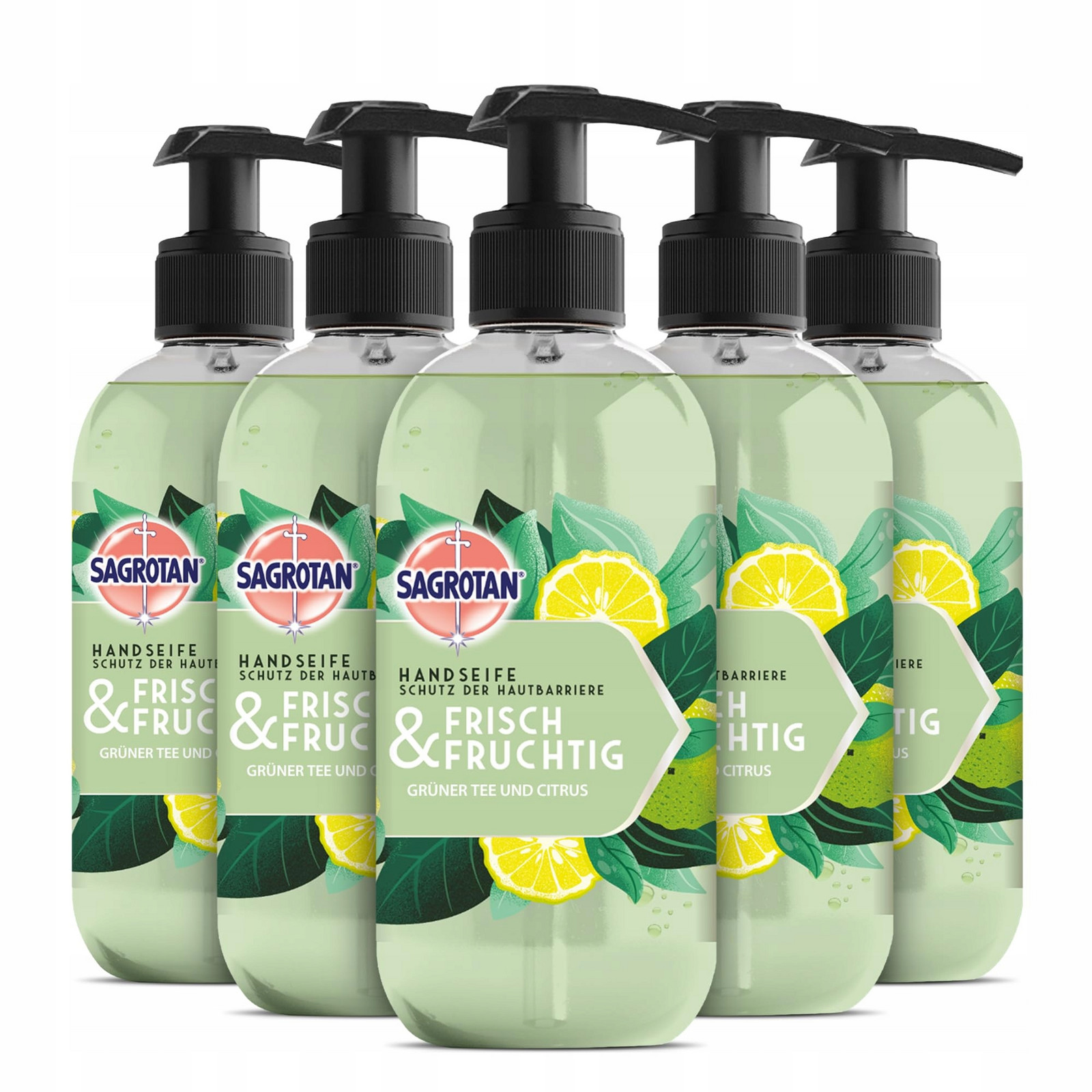 Sagrotan Tekuté hydratační ovocné mýdlo 5 x 300 ml Svěžest