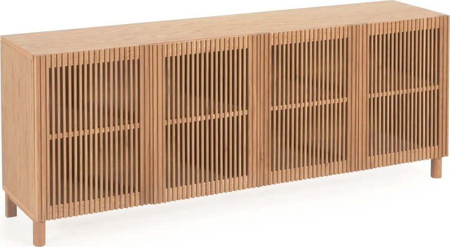 Nízká komoda v dekoru dubu v přírodní barvě 180x72 cm Beyla – Kave Home