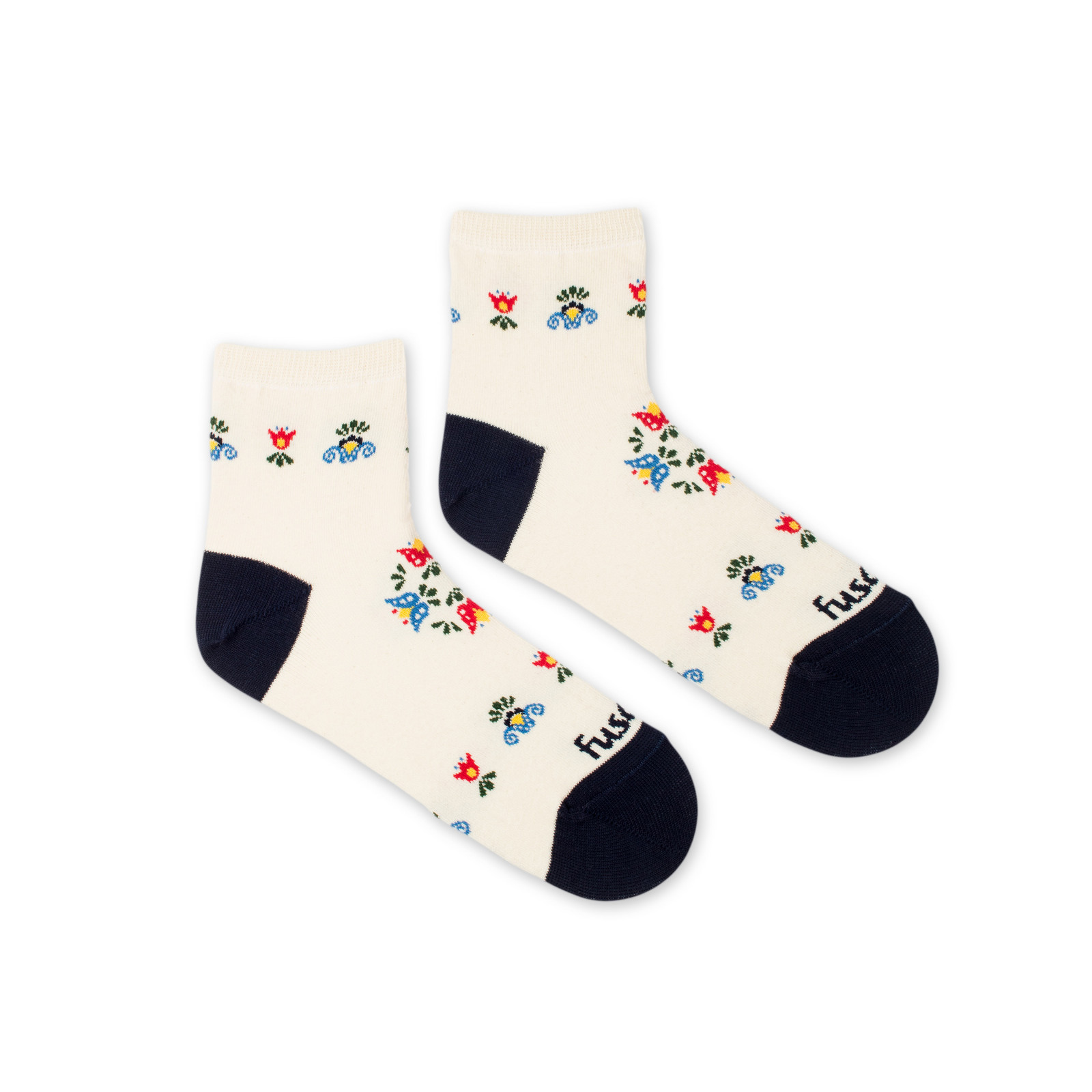 Tříčtvrteční ponožky Folklorní květ