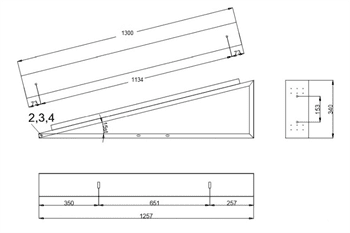 FVE SAP15H konstrukce na rovnou střechu 15st. pro FV panel š.113mm , horizontální