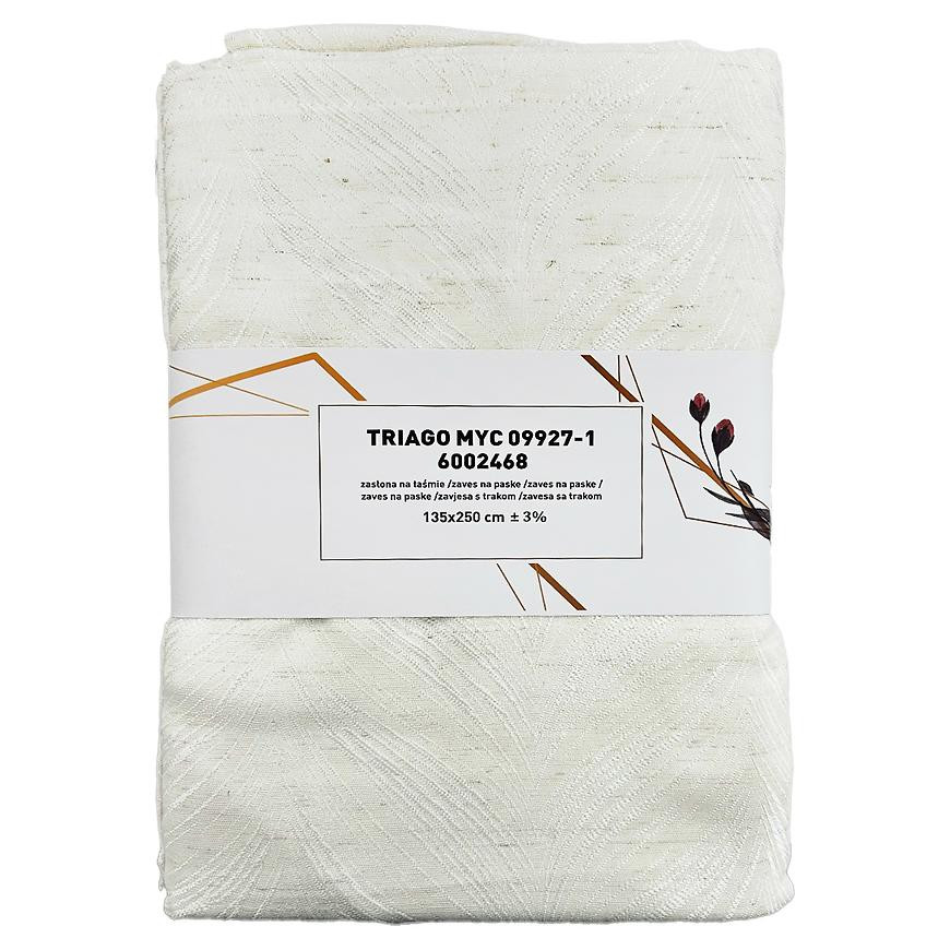 Závěs s řasící páskou Triago MYC09927/1 135x250 krémový